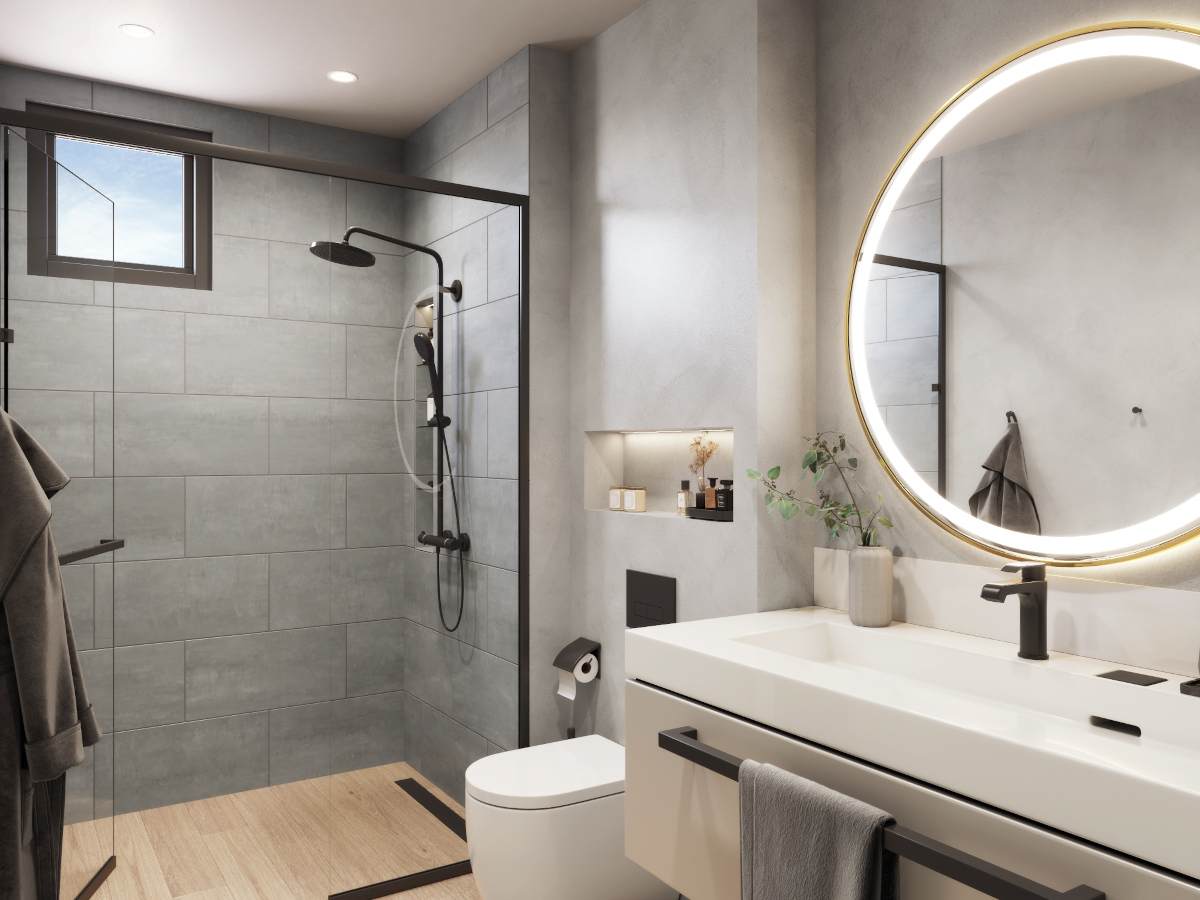 eQ Residences - Loft entrance floor - Bathroom