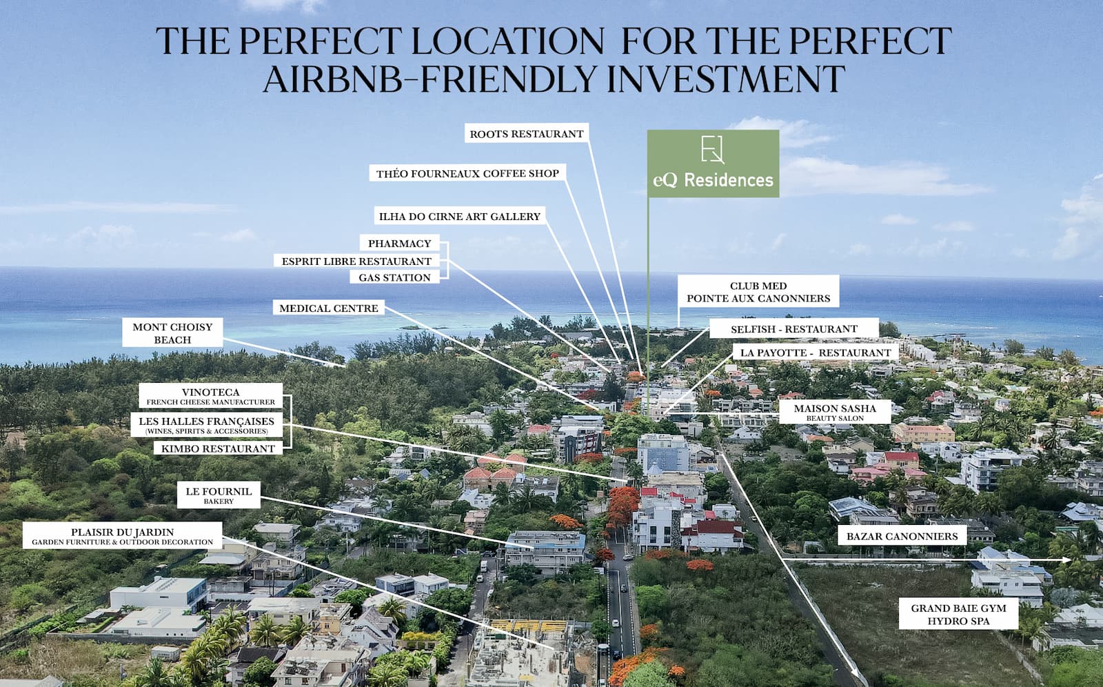 eQ Residences location Pointe aux Canonniers Mauritius